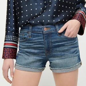 JCrew  faded denim high rise short size 25